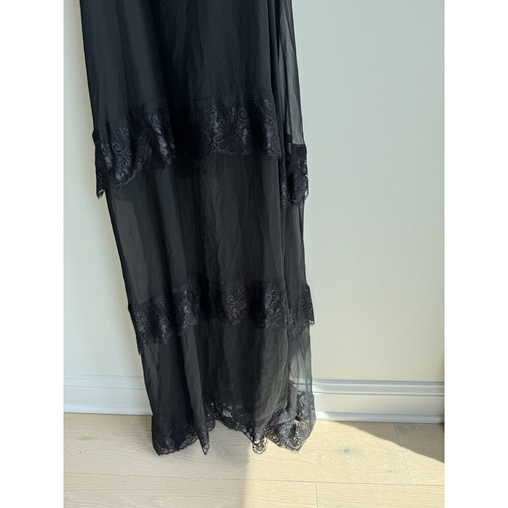 Haute Hippie Sheer Tiered Black Gown-NWT-$495-SMall - Picture 7 of 8